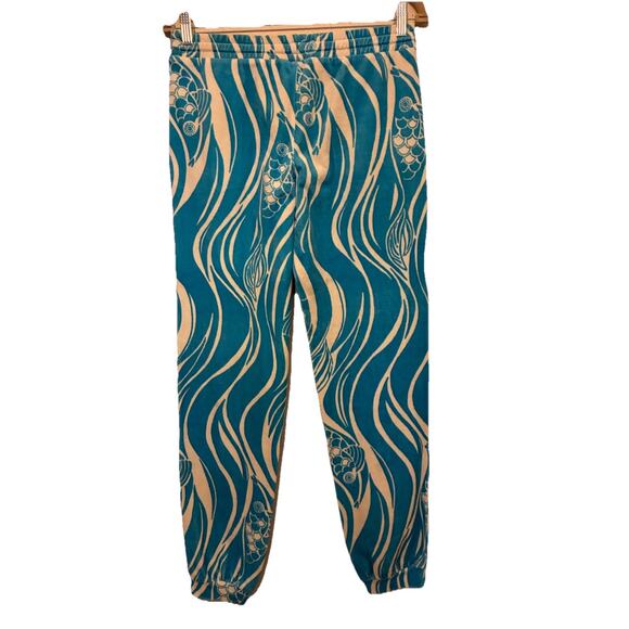 Y2K Lilly Pulitzer Pisces Jogger Fish Print Joe Fish Mimosa Pants Soft Velour S - Picture 8 of 14